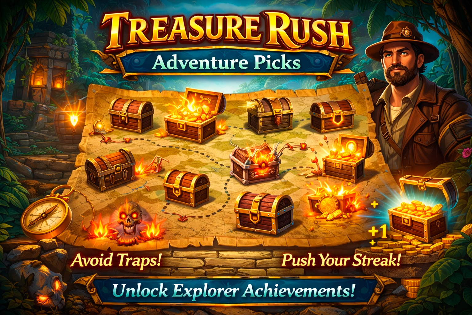 Treasure Rush in-game scene